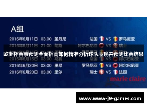 欧洲杯赛事预测全面指南如何精准分析球队表现并预测比赛结果